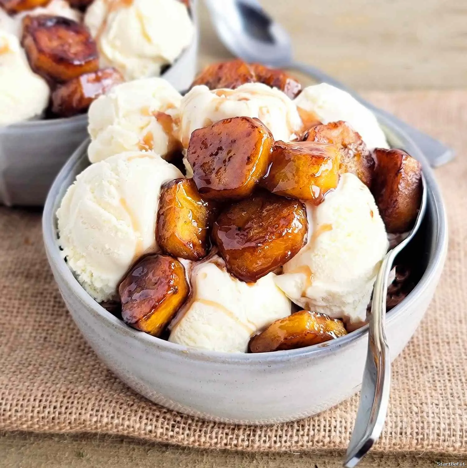 Caramelized Ripe Plantains with Dark Rum